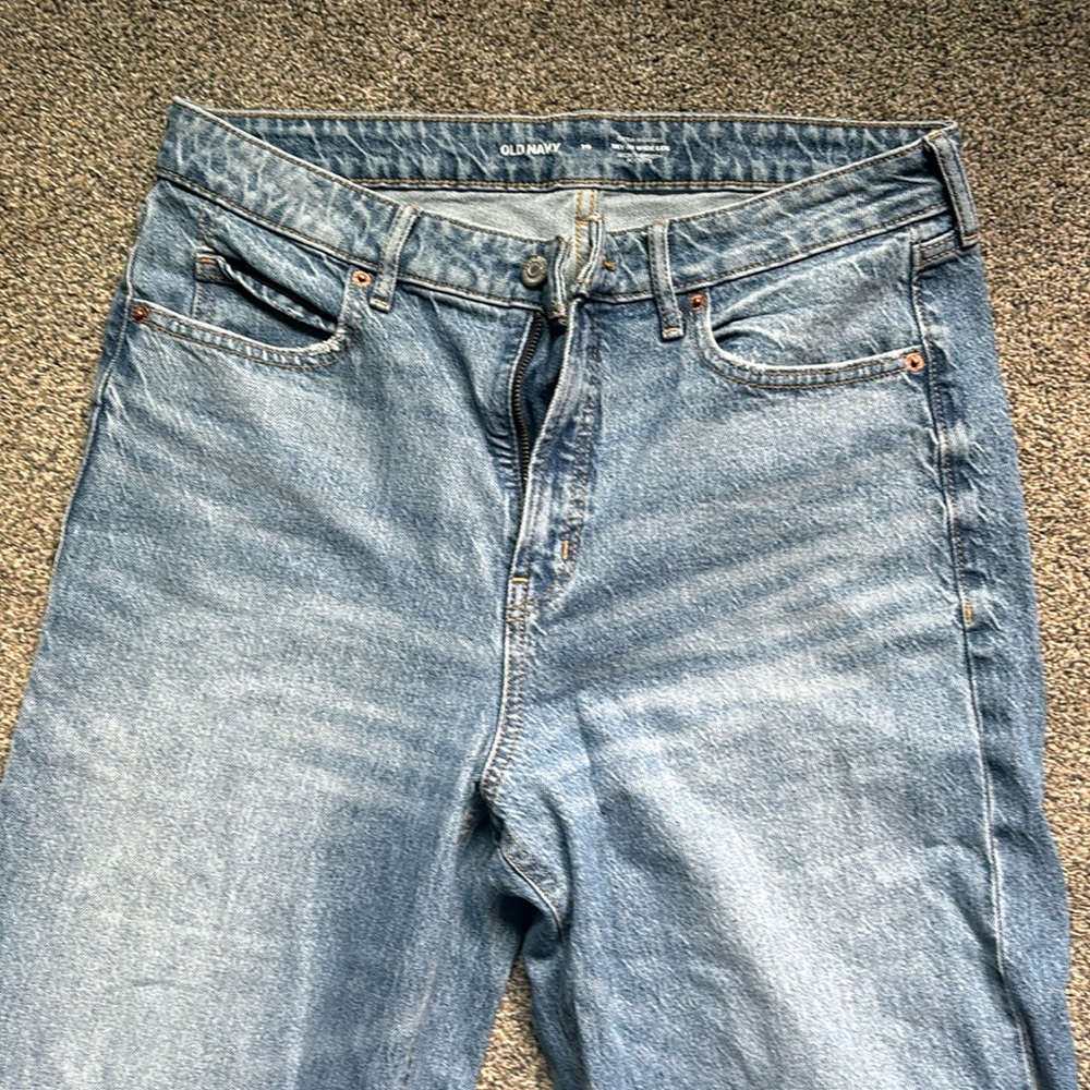 Wide leg Blue Jeans. Lightly Used.